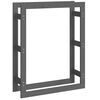 vidaXL Estante para le&ntilde;a madera maciza de pino gris 80x25x100 cm