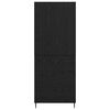 vidaXL Aparador alto 2 pcs Roble negro Madera de Ingenier&iacute;a y Vidrio