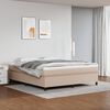 vidaXL Cama box spring con colch&oacute;n cuero sint&eacute;tico capuchino 160x200cm