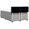 vidaXL Cama box spring con colch&oacute;n tela gris claro 140x200 cm