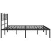 vidaXL Estructura cama sin colch&oacute;n con cabecero metal negro 200x200 cm