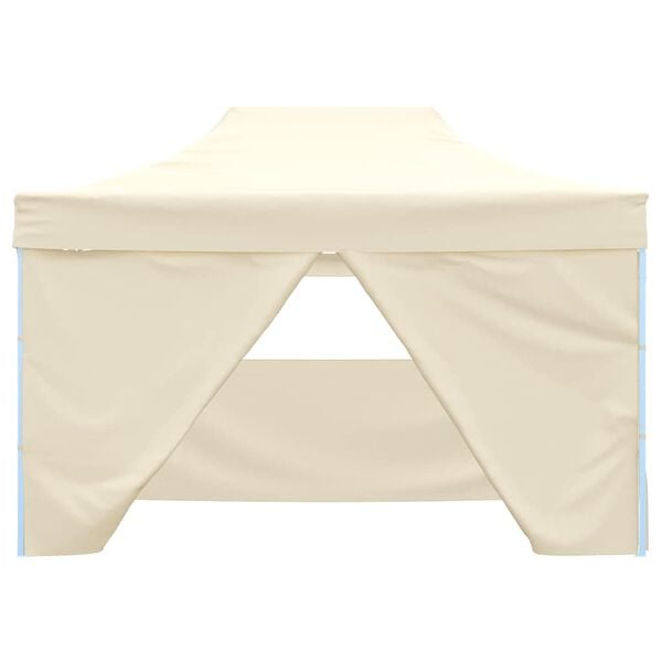 vidaXL Carpa pleglable Pop-up con 4 paredes 3x4,5 m blanco crema