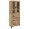 vidaXL Alacena Roble artisan 69,5 x 34 x 180 cm Madera de ingenier&iacute;a