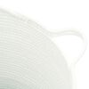 vidaXL Cesta de almacenaje algod&oacute;n blanco &Oslash;38x36 cm