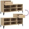 vidaXL Mueble zapatero madera contrachapada roble Sonoma 102x36x60 cm