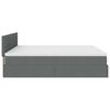 vidaXL Estructura cama otomana colchones tela gris oscuro 160x200 cm