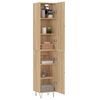 vidaXL Aparador de madera contrachapada roble Sonoma 34,5x34x180 cm
