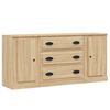 vidaXL Aparadores 3 piezas madera contrachapada color roble sonoma