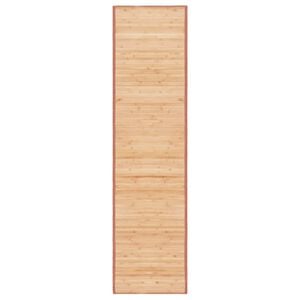 vidaXL Alfombra de bamb&uacute; marr&oacute;n 80x300 cm