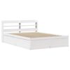 vidaXL Estructura de cama con cabecero madera pino blanco 135x190 cm