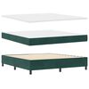 vidaXL Cama tipo Box Spring Verde oscuro 200 x 180 cm Poli&eacute;ster