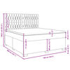 vidaXL Cama box spring con colch&oacute;n tela azul 180x200 cm