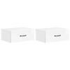 vidaXL Mesita de Noche de Pared 2 uds. Brillante 49 x 34,5 x 20 cm