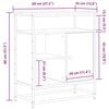 vidaXL Aparador Roble artesanal 69 x 35 x 80 cm Madera de ingenier&iacute;a