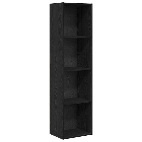 vidaXL Estante de libros Roble Negro 40 x 30 x 152 cm