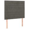 vidaXL Cabecero gris oscuro 100x5x118/128 cm terciopelo