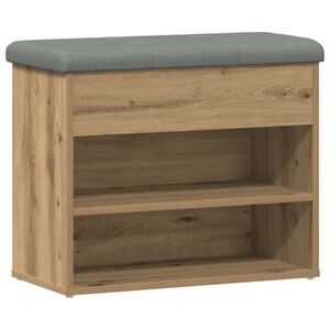 vidaXL Zapatero madera de ingenier&iacute;a roble artisan 62x32x50 cm