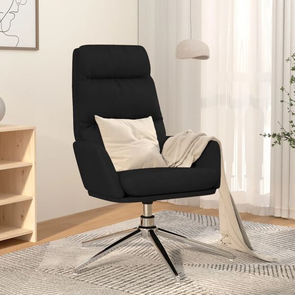 vidaXL Sill&oacute;n de relax de tela negro