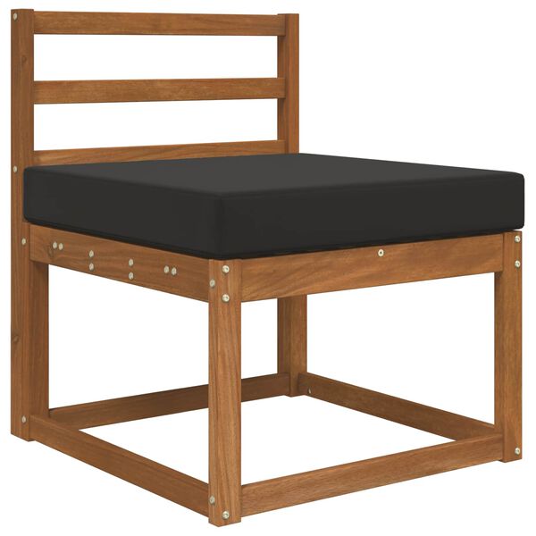 vidaXL Coj&iacute;n para sof&aacute; de exterior Negro 60 x 60 x 8 cm Poli&eacute;ster