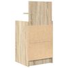 vidaXL Mesilla de noche con 2 cajones roble Sonoma 38x34x80 cm