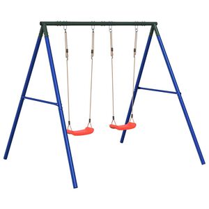vidaXL Juego de columpios de exterior con dos columpios