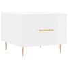 vidaXL Mesa de centro madera de ingeniería brillo blanco 50x50x40 cm