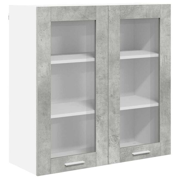 vidaXL Mueble colgante con puerta Gris Concreto 80 x 31 x 80 cm