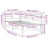 vidaXL Cama con estanter&iacute;a sin colch&oacute;n madera maciza de pino 75x190 cm