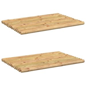 vidaXL Alfombrillas de ba&ntilde;o 2 unidades bamb&uacute; 50x35 cm