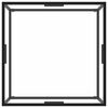 vidaXL Mesa de centro negra con vidrio templado 80x80x35 cm