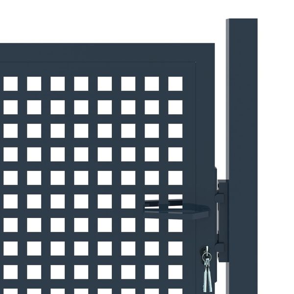 vidaXL Puerta de valla de acero antracita 102x125 cm