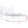 vidaXL Estructura de cama sin colchón metal roble ahumado 80x200 cm