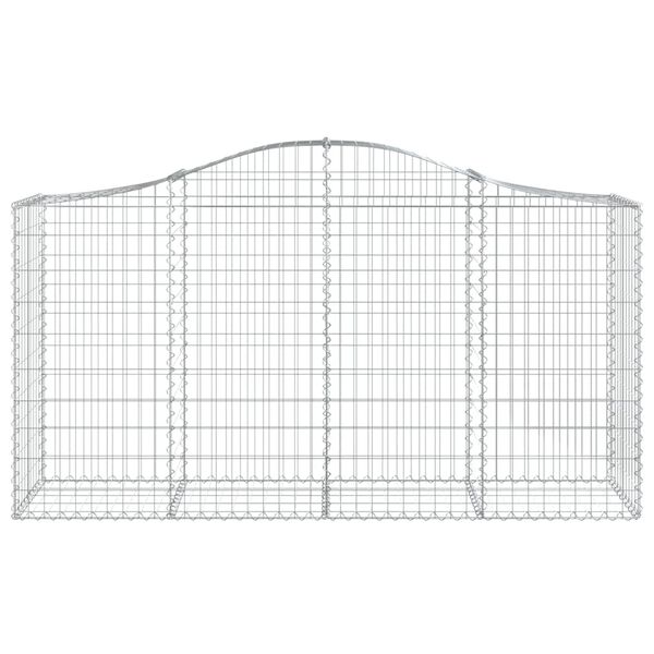 vidaXL Cestas de gaviones 8 uds forma de arco hierro 200x50x100/120cm