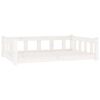 vidaXL Cama para perros madera maciza de pino blanco 105,5x75,5x28 cm