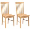 vidaXL Sillas de comedor 2 unidades madera maciza de caucho