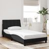 vidaXL Estructura de cama sin colch&oacute;n Hanko terciopelo negro 100x200 cm