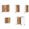 vidaXL Mueble cocina Porto madera vieja 11 pzas madera contrachapada