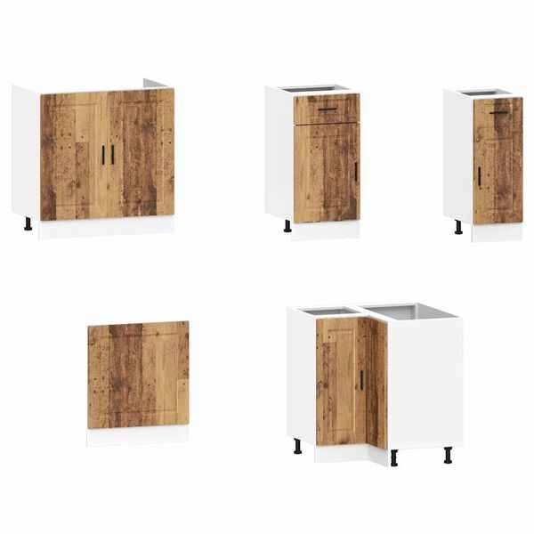vidaXL Mueble cocina Porto madera vieja 11 pzas madera contrachapada