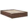 vidaXL Estructura de cama Roble Marr&oacute;n 135 x 190 cm Madera Ingenieril