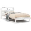 vidaXL Cama con estanter&iacute;a sin colch&oacute;n madera maciza blanco 90x200 cm