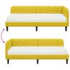 vidaXL Estructura de cama en esquina Amarillo 90 x 190 cm Terciopelo