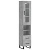 vidaXL Aparador de madera contrachapada gris hormig&oacute;n 34,5x34x180 cm