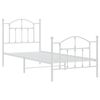 vidaXL Estructura cama sin colchón con estribo metal blanco 90x200 cm