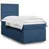 vidaXL Cama box spring con colch&oacute;n tela azul 100x200 cm
