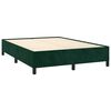 vidaXL Estructura cama sin colch&oacute;n terciopelo verde oscuro 140x190 cm