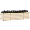 vidaXL Jardinera Marfil 240 x 80 x 75 cm Acero