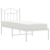 vidaXL Estructura cama sin colchón con cabecero metal blanco 75x190 cm