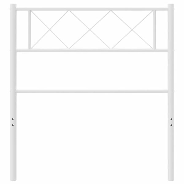 vidaXL Cabecero de repuesto de metal blanco 90 cm