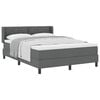 vidaXL Cama tipo Box Spring Gris oscuro 200 x 160 cm Poli&eacute;ster