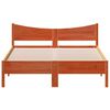 vidaXL Cama sin colch&oacute;n madera maciza de pino marr&oacute;n cera 140x200 cm